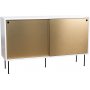 Volume sidebord 132 cm - Hvit/messing