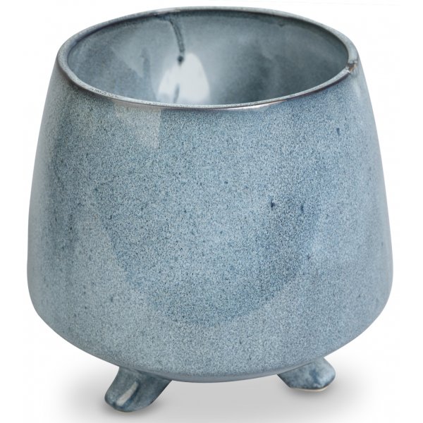 Krukke Dreie med tre ftter H12,8 cm - Bl