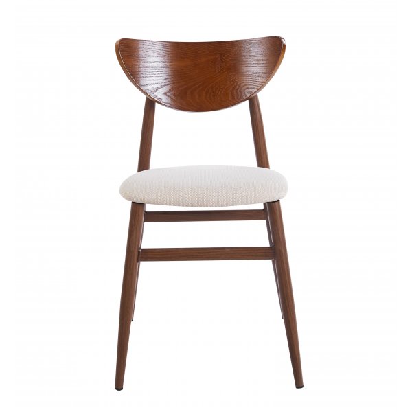 Spisegruppe Crossby bord �120cm i valn�tt med 4 Ludvig spisestoler i valn�tt