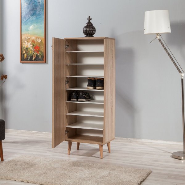 Filinta skoskap, ribbet - Sonoma eik