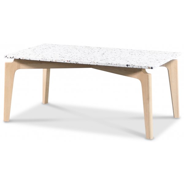 Terrazzo sofabord 110x60 cm - Cosmos Terrazzo & underdel white washed eik Terrazzo sofabord 110x60 cm - Cosmos Terrazzo & underdel white washed eik