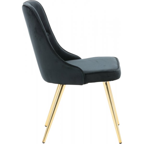 Alice Deluxe spisestol - Svart/messing Alice Deluxe spisestol - Svart/messing