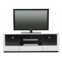 TV-benk Etage (Hvit med fremtoningat glass)