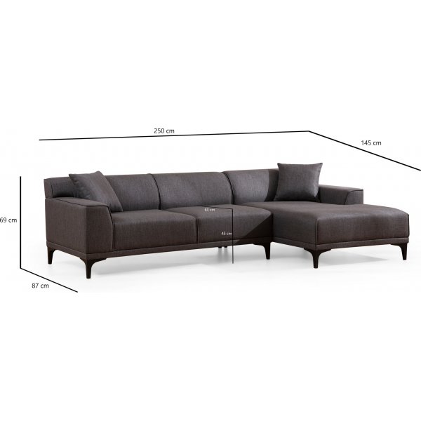 Petra divansofa - antrasitt Petra divansofa - antrasitt