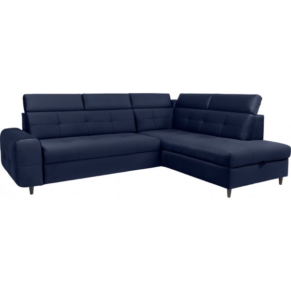 Matras hj�rnesovesofa med �pen ende h�yre - Bl�