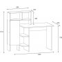 Buggy skrivebord - Antrasitt/eik