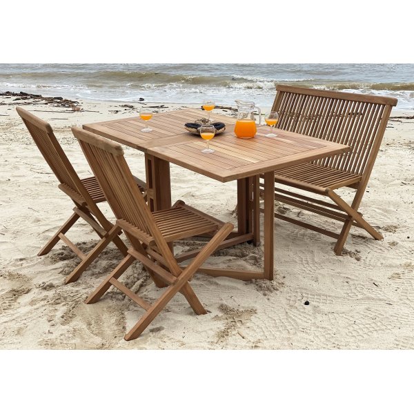 Grunnebo klaffbord 140 cm - Teak