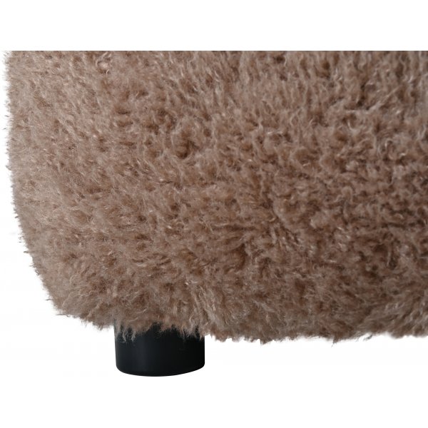 Fluffy puff i brungr hrete stoff