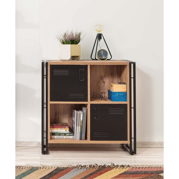 Cosmo Soft bokhylle - Furu/svart Cosmo Soft bokhylle - Furu/svart