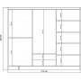 Inci garderobe 210 x 50 x 182 cm - Hvit