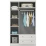 Inci garderobe 105 x 50 x 182 cm - Hvit
