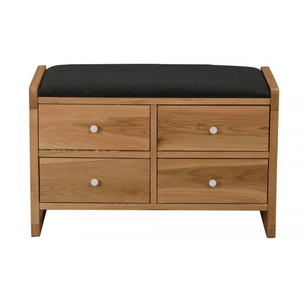 Confect oppbevaringsbenk - Eik/sort Confect oppbevaringsbenk - Eik/sort