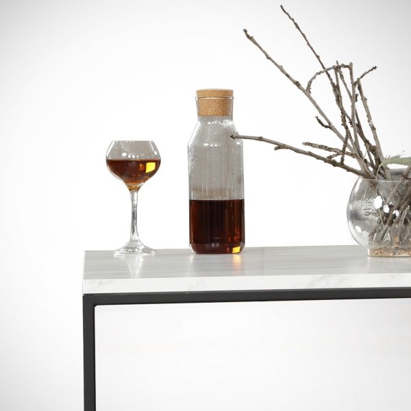 Poly salongbord - Hvit/svart