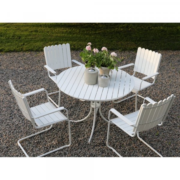 Holmsund spisegruppebord inkl. 4 stoler - Hvit