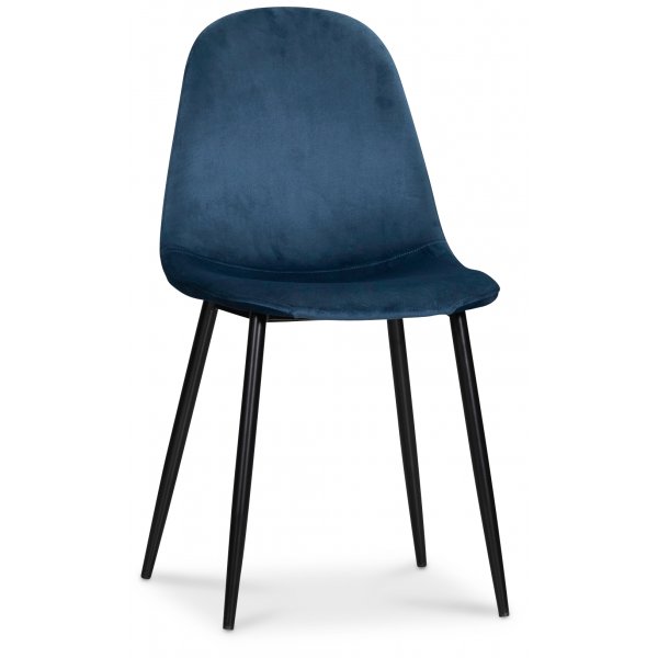 Seat spisegruppe, spisebord med 4 stk Carisma fløyelsstoler - Svart/Blå Seat spisegruppe, spisebord med 4 stk Carisma fløyelsstoler - Svart/Blå