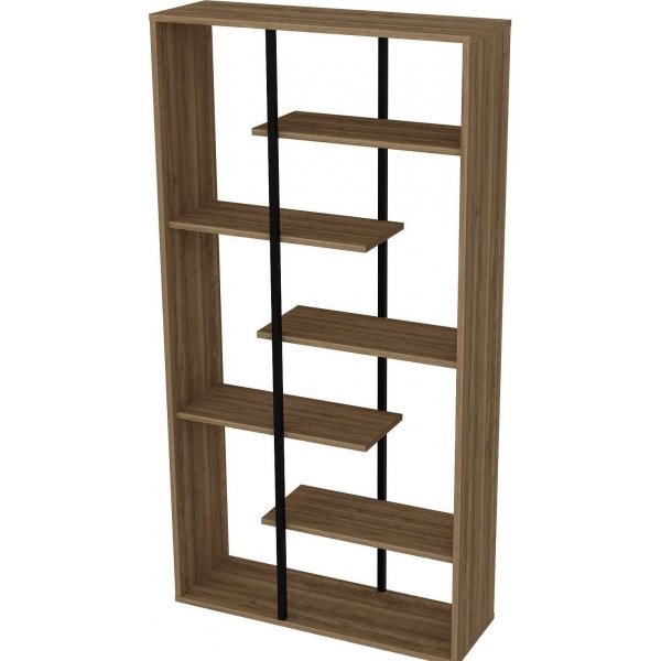 Presto bokhylle - Valnøtt/svart Presto bokhylle - Valnøtt/svart