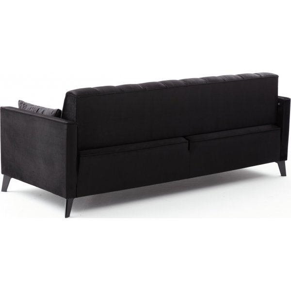 3-seters sovesofa - Svart