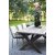 Oxford utendørs spisegruppe: brunsyret bord 220 cm, inkludert 6 stk. Lincoln stablebare karmstoler grønn/beige