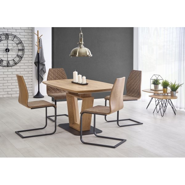 Hemming spisebord uttrekkbart - Svart/gull eik Hemming spisebord uttrekkbart - Svart/gull eik