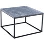 Accent sofabord 75 - Gr marmor/svart understell