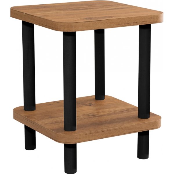 Juno sidebord 35 x 35 cm - Sort/furu