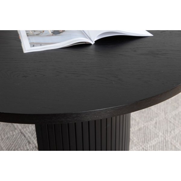 Inter ovalt spisebord - Svartbeiset eikefinr