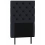 Sengegavl 90 cm bred med knapper - Mrkegr
