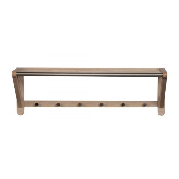 Confect hylle 80x26 - Whitewash/metall