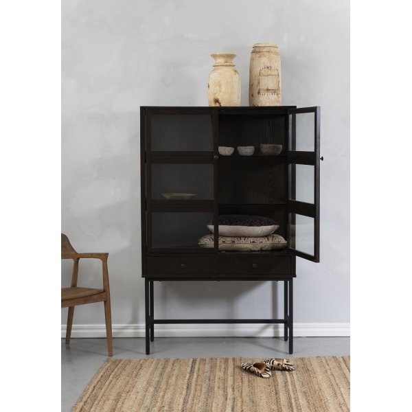 Lamier vitrineskap - Brunbeiset