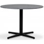 SOHO spisebord 105 cm - Matt svart kryssfot / Gr marmor