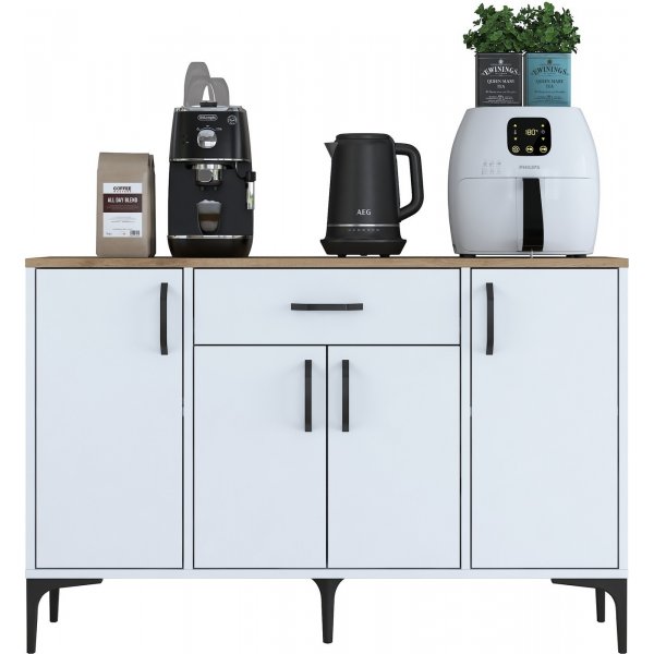 Jericho skjenk 136 - Hvit/valnøtt Jericho skjenk 136 - Hvit/valnøtt