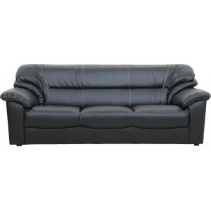 Sofa i svart PVC 3-seter - Dominic