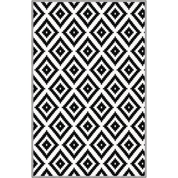 Intersect teppe 120 x 180 cm - Sort/hvitt