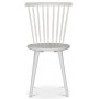 Cleo spisegruppe, rundt bord 110 cm, inkludert 4 stk. hvite Castor pinnestoler - mrk eikefiner