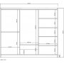 Henna garderobe 210 x 50 x 210 cm - Hvit