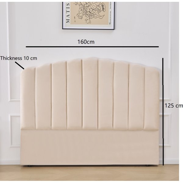 Laholm Buet sengegavl 160 x 125 cm - Beige Laholm Buet sengegavl 160 x 125 cm - Beige