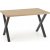 Gambon spisebord med kryssben 140 cm - Eikefiner/sort