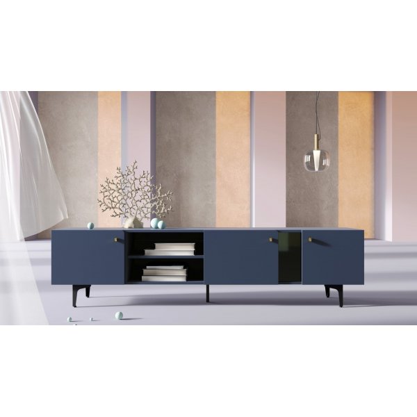 Farger media benk 200 cm - Blå Farger media benk 200 cm - Blå