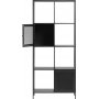 Billy svart metall bokhylle - 180x80 cm