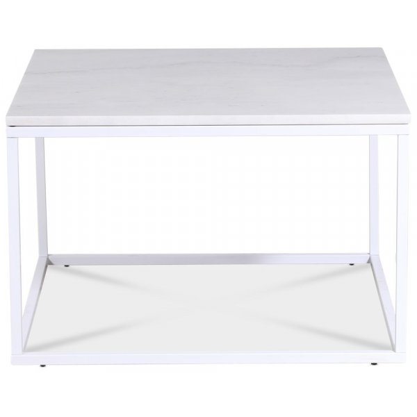 Accent stuebord 75 - Hvit marmor / Hvit Accent stuebord 75 - Hvit marmor / Hvit