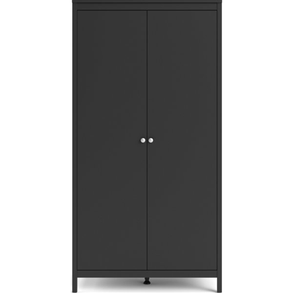 Madrid garderobe med 2 dører - Sort Madrid garderobe med 2 dører - Sort