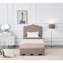 Mrk beige sengeramme 90x200 cm
