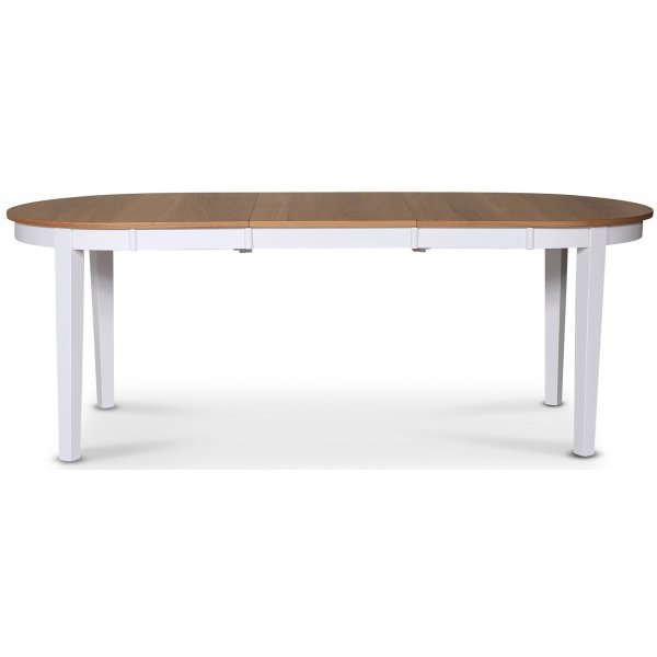 Fårö ovalt spisebord 160/210x90 - Hvit/Eik + Møbelføtter Fårö ovalt spisebord 160/210x90 - Hvit/Eik + Møbelføtter