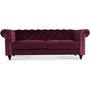 Chesterfield Royal 3-seters sofa - Bordeaux flyel