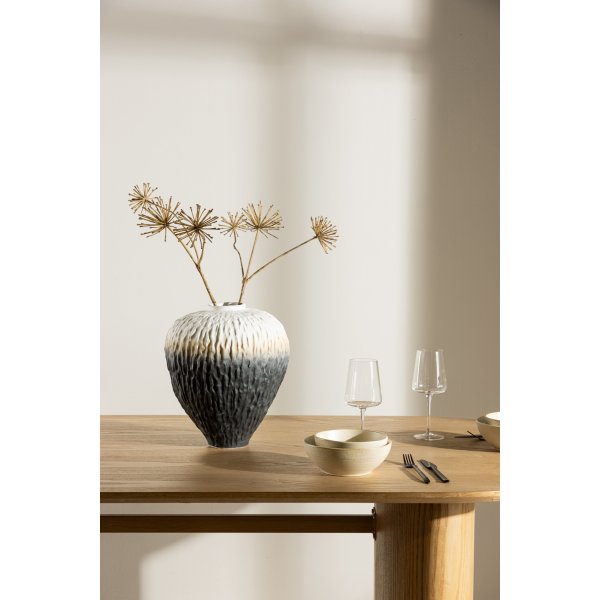 Rutevase 29 x 34 cm - Beige/Grå/Hvit Rutevase 29 x 34 cm - Beige/Grå/Hvit