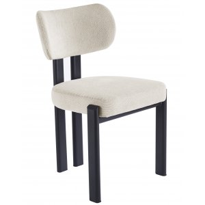 Callum spisestol i beige stoff med svarte ben Callum spisestol i beige stoff med svarte ben