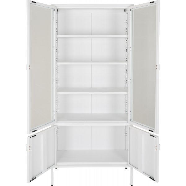 Brisbane glassskap 80 x 35 x 180 cm - Hvit Brisbane glassskap 80 x 35 x 180 cm - Hvit