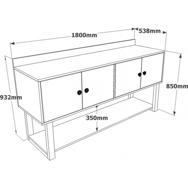 Marken skjenk - Barokk/antrasitt Marken skjenk - Barokk/antrasitt