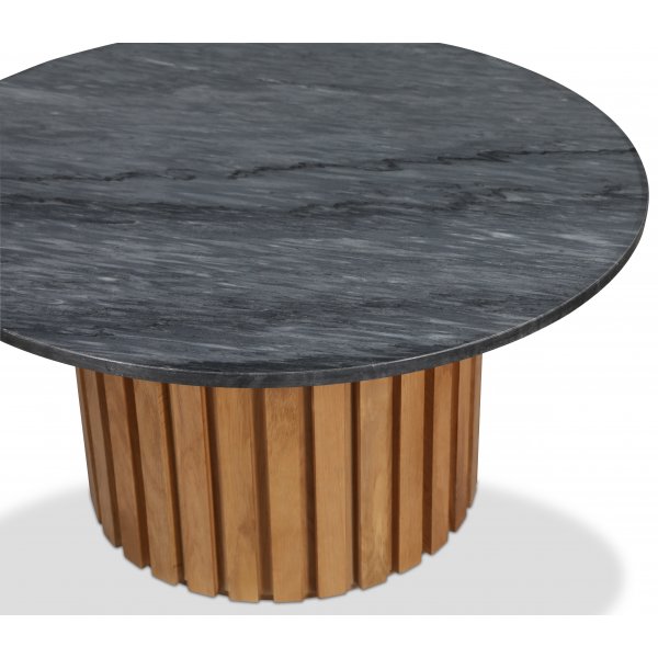 Sumo Salongbord Ø85 - Eik / Grå marmor Sumo Salongbord Ø85 - Eik / Grå marmor