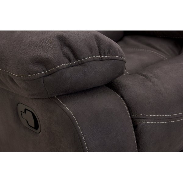 Cinema elektrisk reclinerstol med justerbar nakkesttte - Gr + Tekstilrens for mbler